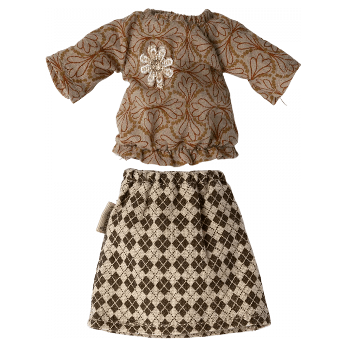 Maileg Blouse and skirt for grandma mouse Mice Clothing Maileg   