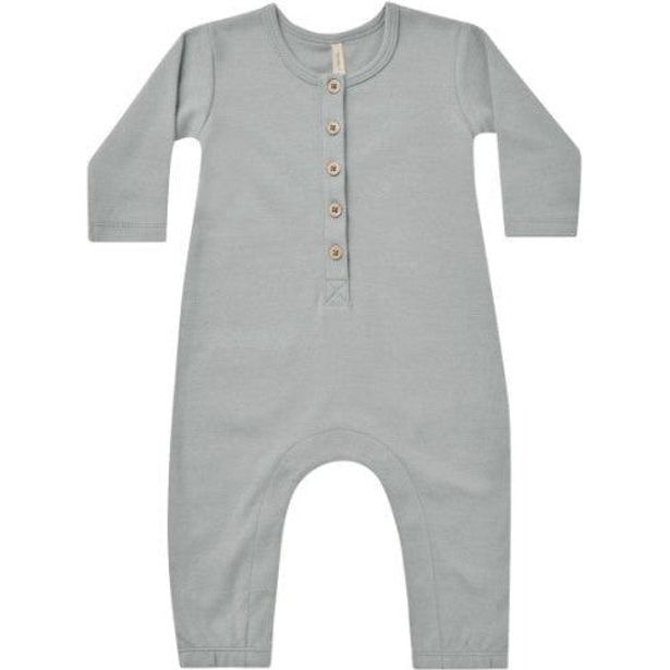 Quincy Mae Long Sleeve Jumpsuit - Dusty Blue Layette Quincy Mae   
