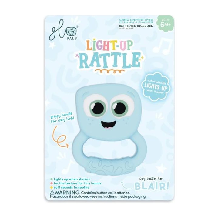 Glo Pals Light Up Rattle Grasping Toys & Rattles Glo Pals Blair ( Blue)