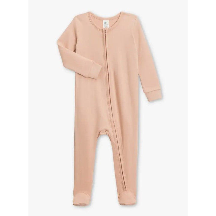 Colored Organics Peyton Zipper Sleeper Blush Footie Colored Organics   