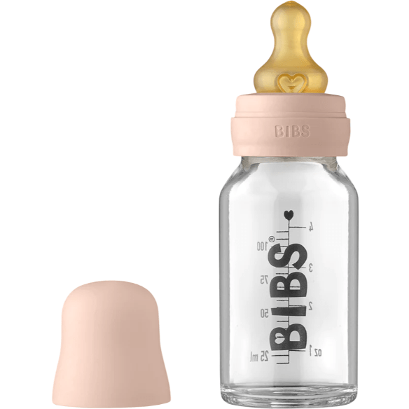 BIBS Baby 110ml Glass Bottle Set Bottles & Sippies BIBS USA Blush  