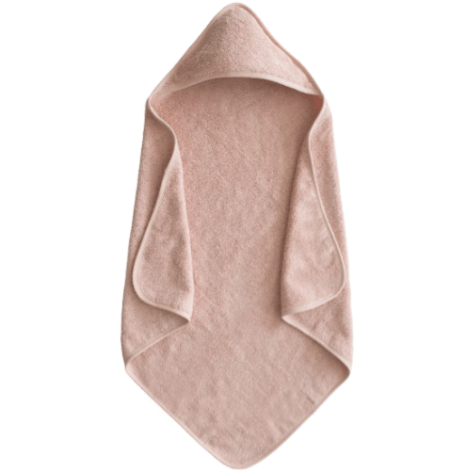 Mushie Organic Cotton Baby Hooded Towel Swaddles & Blankets Mushie Blush  