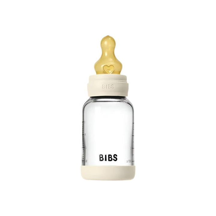 BIBS Baby 4oz Latex Glass Bottle with Bumper Bottles & Sippies BIBS USA