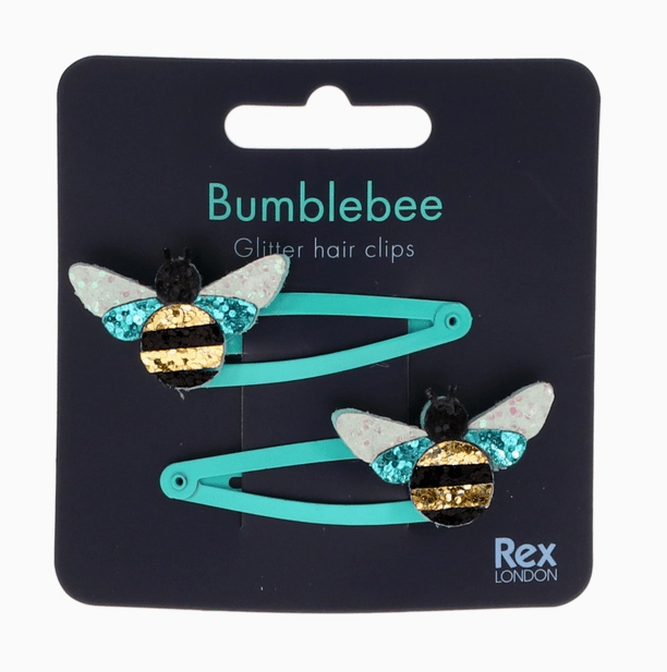Rex London Children's- Bumblebee Glitter Hair Clips (Set of 2) Accessory Rex London   