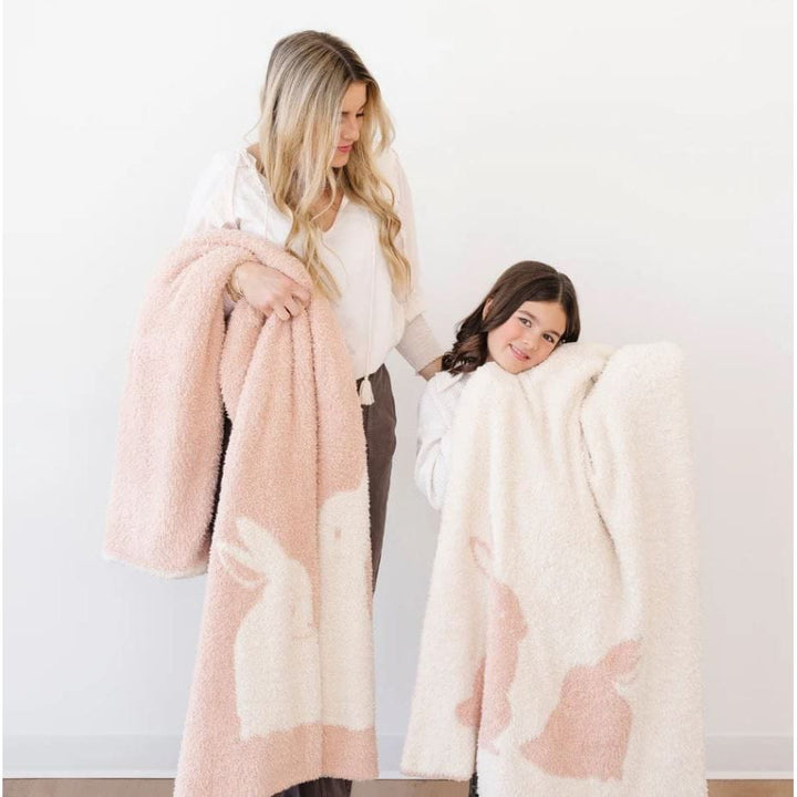Saranoni Double-Layer Bamboni Receiving Blankets - Animals Swaddles & Blankets Saranoni Bunny Double Layer
