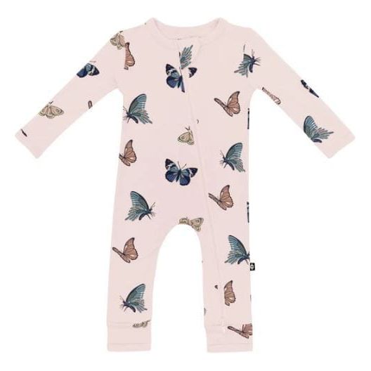 Kyte Baby Zippered Romper 6-12M Romper Kyte Baby 6-12M Blush Butterfly