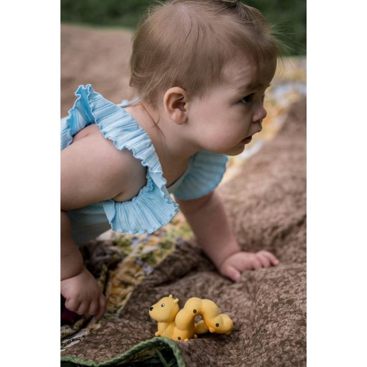 Tikiri Caterpillar Teether, Rattle & Bath Toy