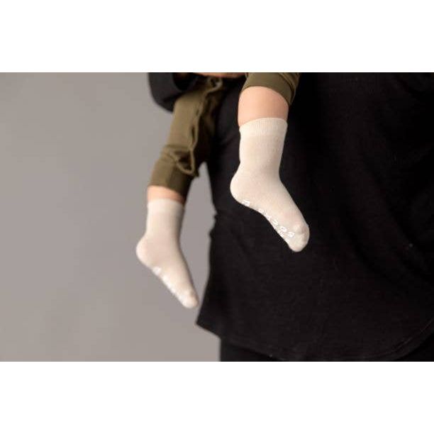 Squid Socks-Classic - Non-Slip Baby Socks in Sand, Light Gray, Dark Gray Socks Squid Socks