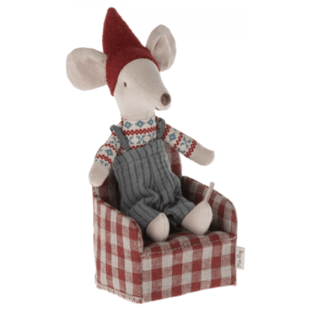 Maileg Chair Mouse- Red Dollhouses and Access. Maileg   