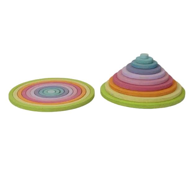 Grimm's Concentric Circles and Rings Pastel Sorting & Stacking Toys Grimm's