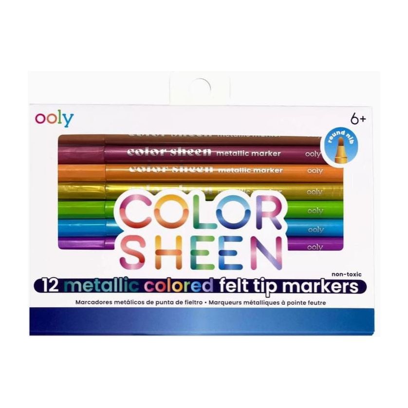 Ooly Color Sheen Metallic Markers - Set of 12 Markers Ooly   