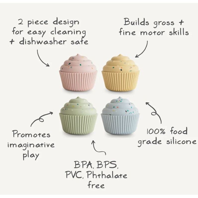 Mushie Mix and Match Cupcake Toy Bath Time Mushie