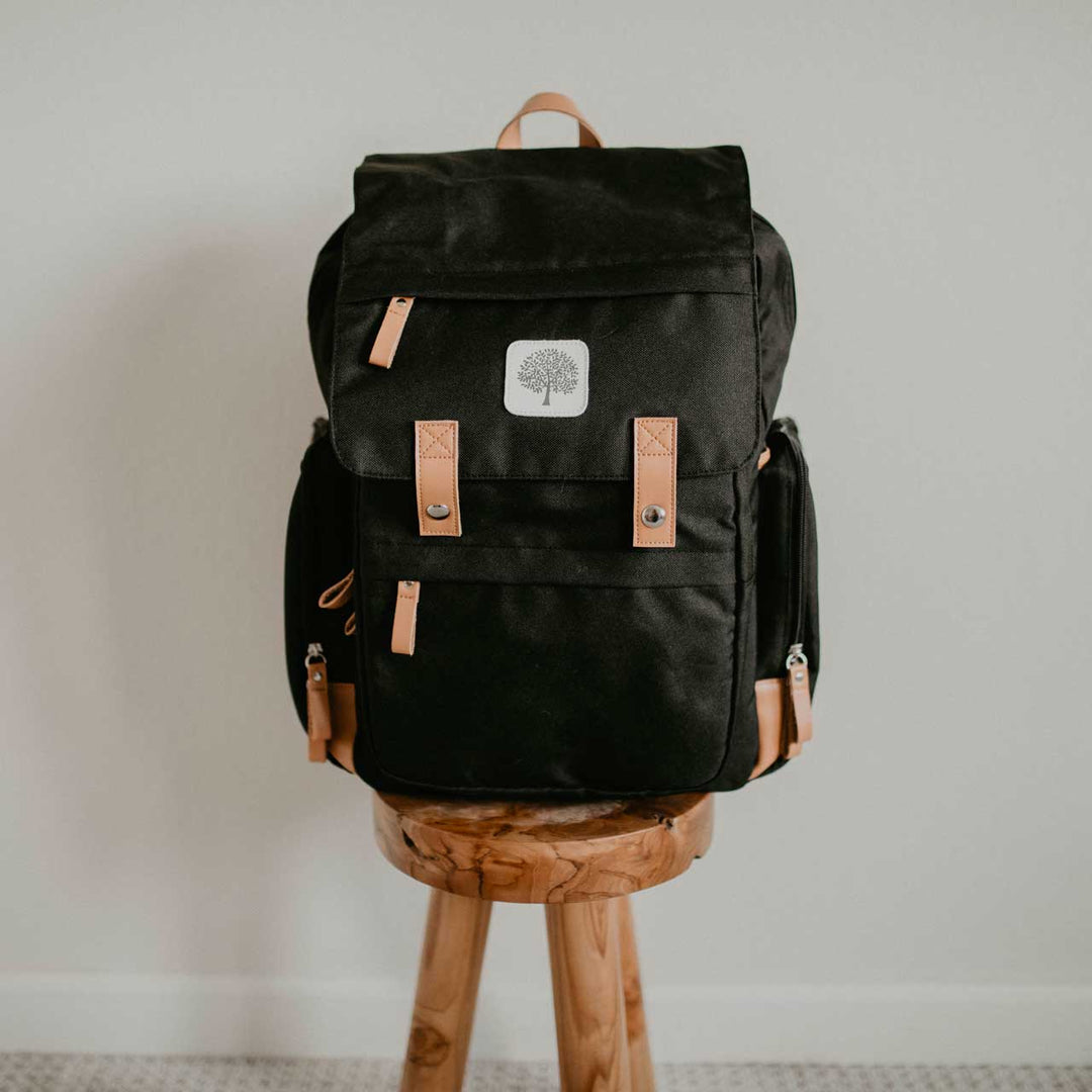 Parker Baby Company Birch Bag - Diaper Backpack in Black Diaper Bag Parker Baby Co