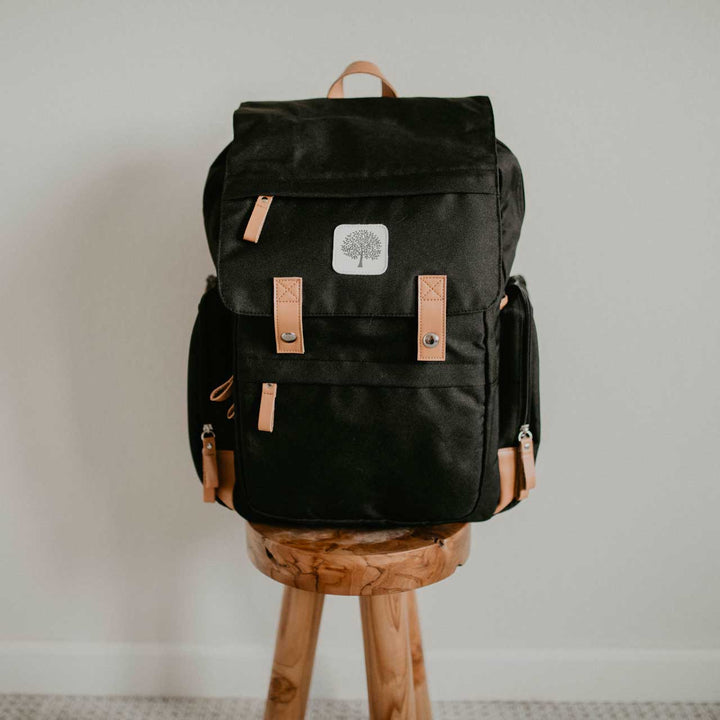 Parker Baby Company Birch Bag - Diaper Backpack in Black Diaper Bag Parker Baby Co