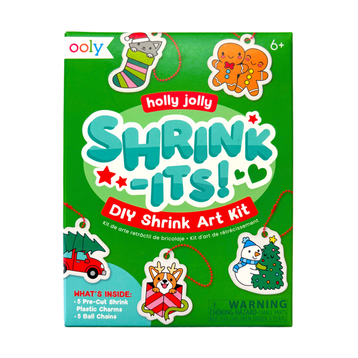 Ooly Mini Shrink-Its! DIY Shrink Art Kit - Holly Jolly Art Kit Ooly