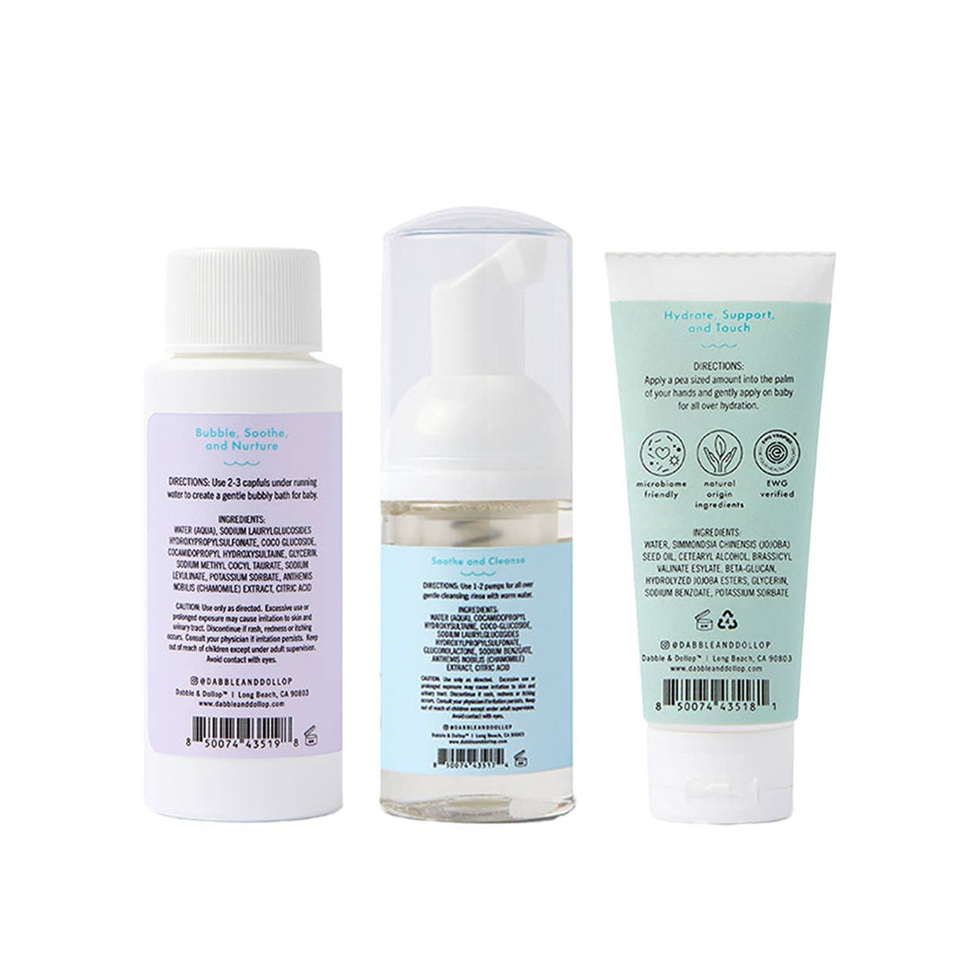 Dabble &amp; Dollop - Bundle of Joy Mini Kit - EWG &amp; Fragrance Free Natural Toiletries Dabble &amp; Dollop