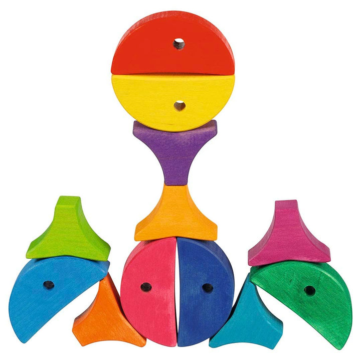 Goki Colour and shape sorting game - 6 colourful fishes