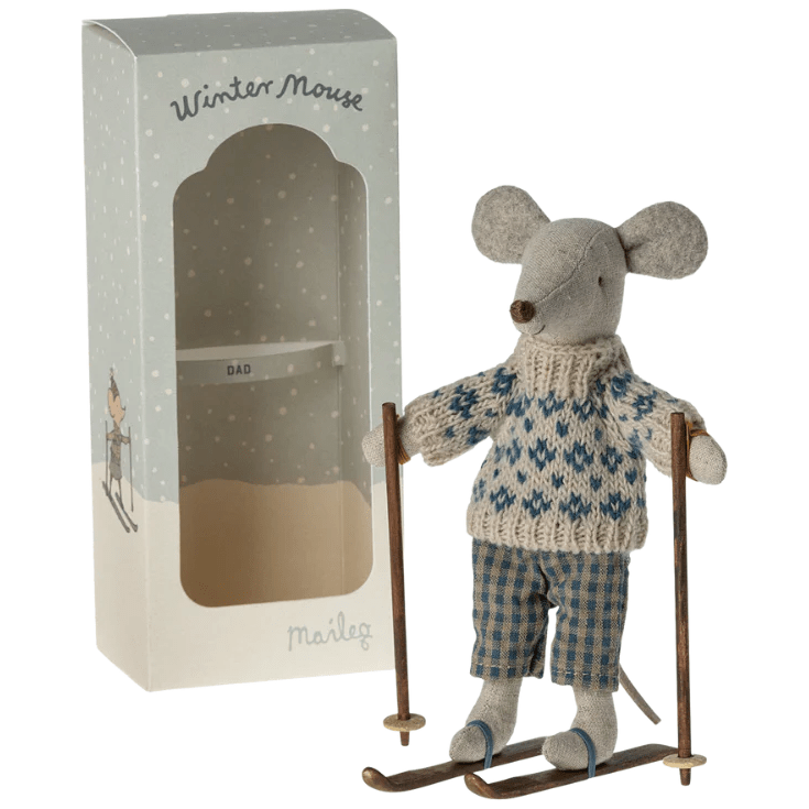 Maileg Winter Mouse, Dad Dolls Maileg   