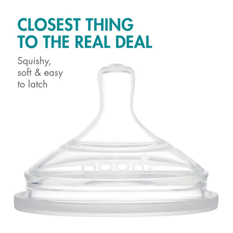 Boon Nursh Silicone Nipple 3Pk Bottle Nipples Boon