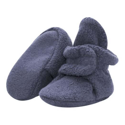 Zutano Cozie Fleece Baby Bootie Footwear Zutano Denim Navy 3 Months 