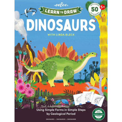 eeBoo Learn To Draw- Dinosaurs Sketchbook eeBoo   