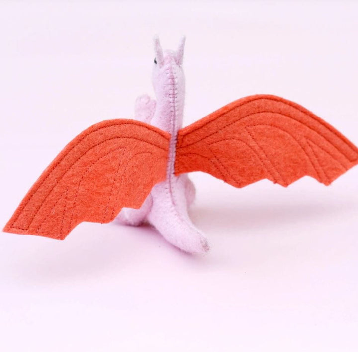Tara Treasures Felt Dragon Toy- Pink