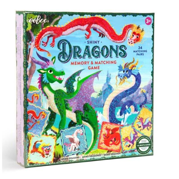 eeBoo Dragons Shiny Matching Game Puzzles & Mazes eeBoo
