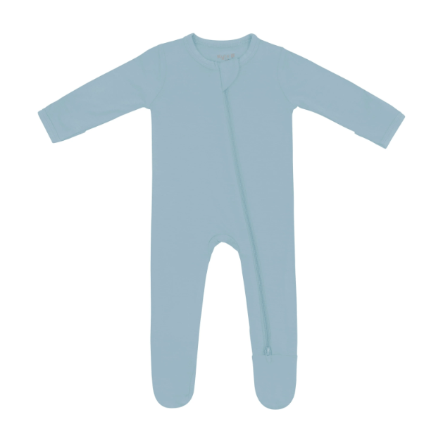 Kyte Baby Zippered Footie Solids Footie Kyte Baby NB Dusty Blue