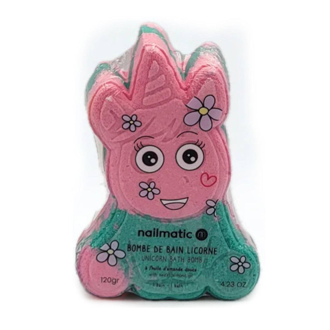 Nailmatic Bath Bomb for Kids UNICORN Pink/ Green Bath Time Nailmatic Kids