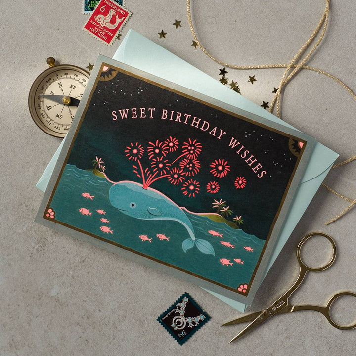 Whale Birthday Greeting Card