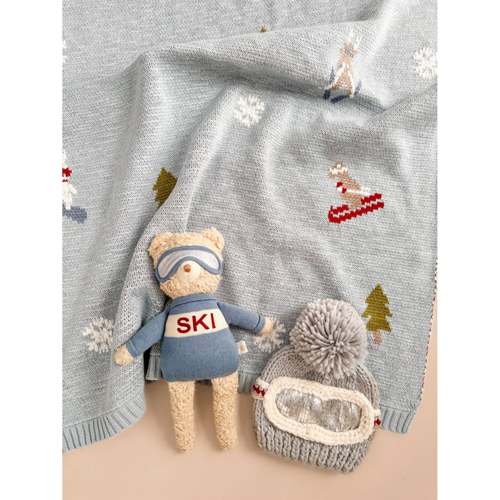 Blanket Ski Cotton Baby Snowboard Winter Organic Gift Baby Blanket The Blueberry Hill