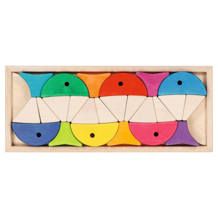 Goki Colour and shape sorting game - 6 colourful fishes