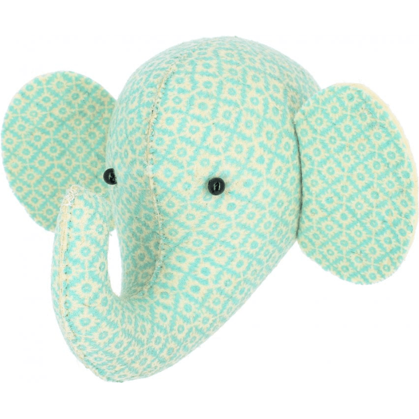 Fiona Walker Mini Printed Blue Elephant Nursery Decor Fiona Walker   