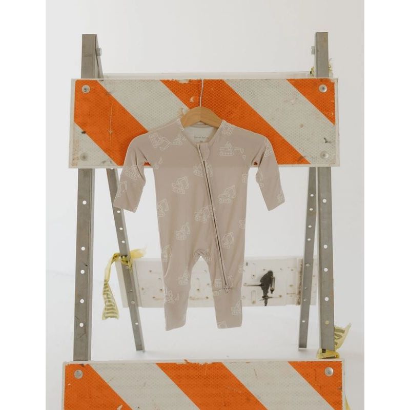 Forever French Bamboo Zip Pajamas - Excavator