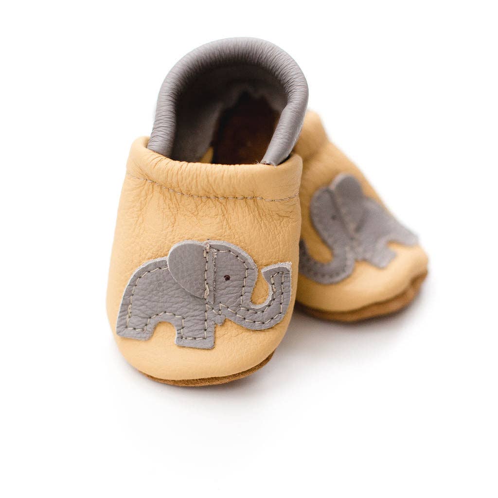 Starry Knight Yellow Elephant Moccasins Baby &amp; Toddler Shoes Starry Knight Designs