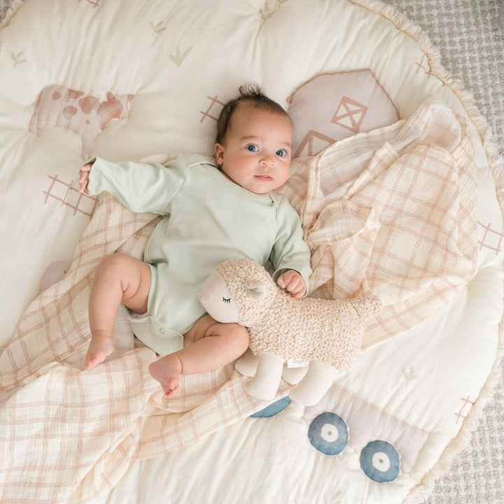 Crane Baby Charlie Farmhouse Quilted Play Mat Baby Toys & Play Mats Crane Baby