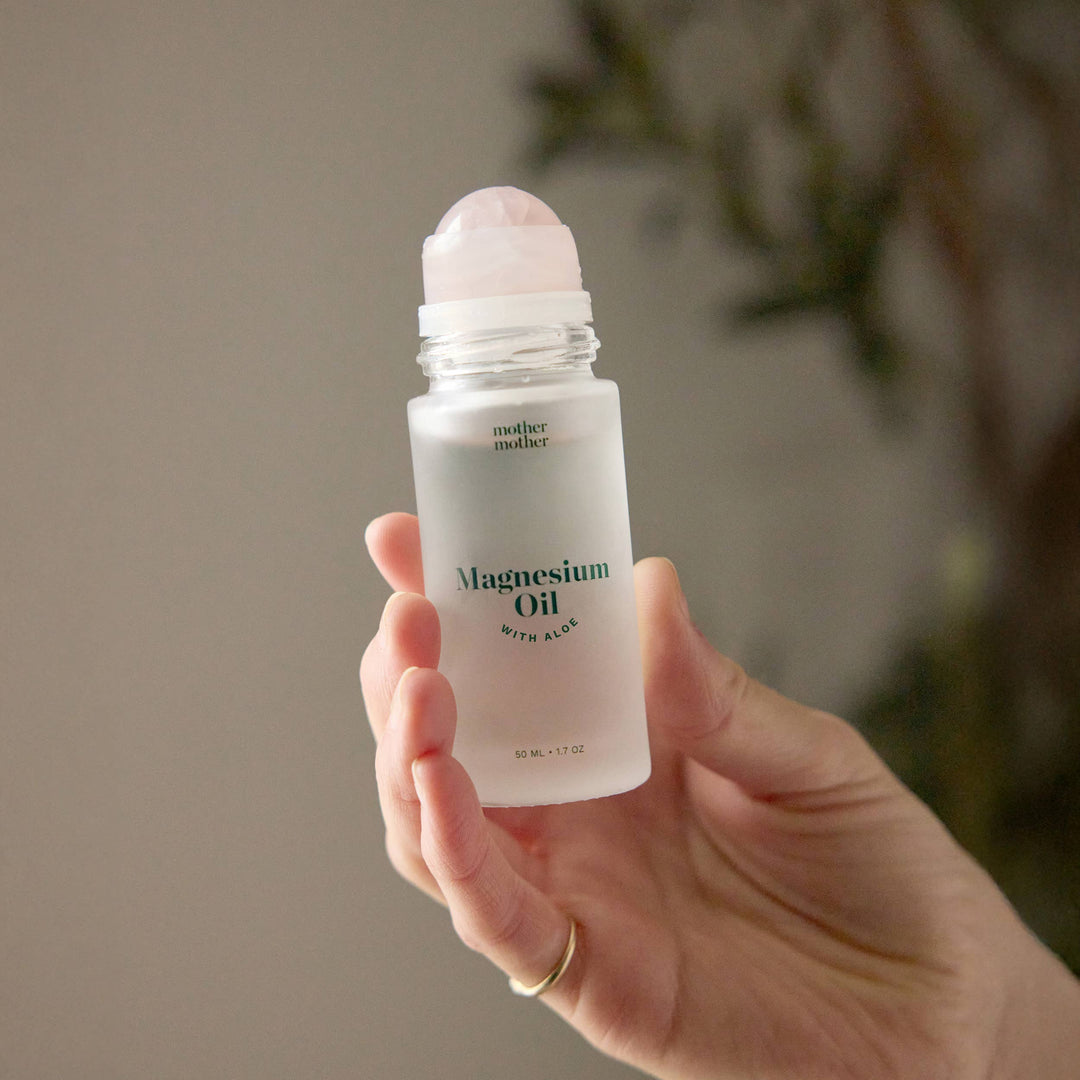 Mother Mother Magnesium Oil + Aloe, Rose Quartz Roller