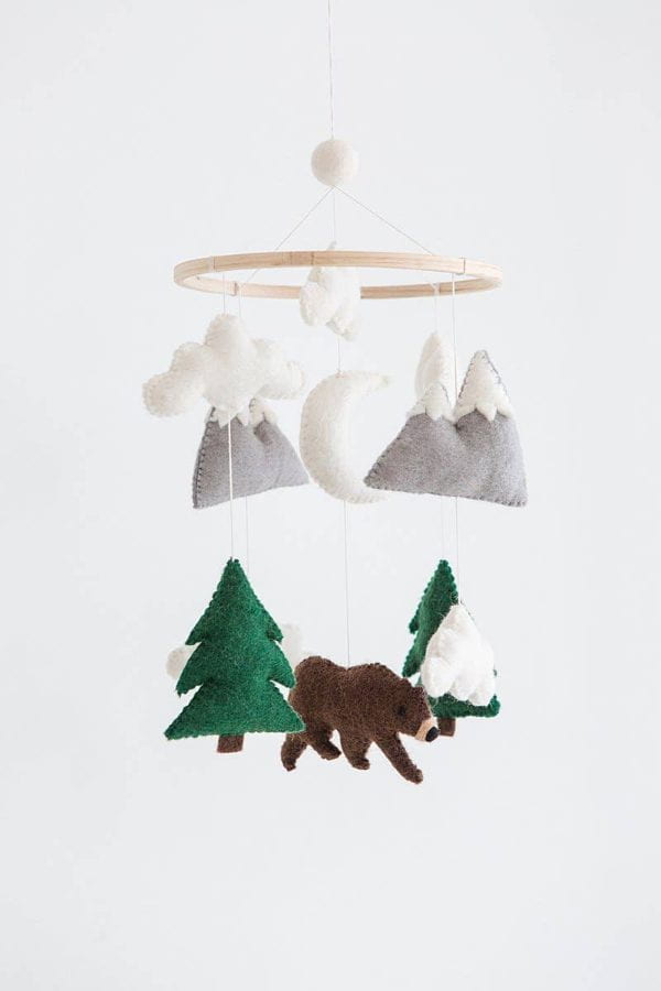 Nivas Bear and Mountain Crib Mobile Baby Mobiles Nivas