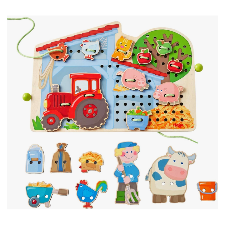 Haba Farm Threading Game Toddler And Pretend Play Haba   