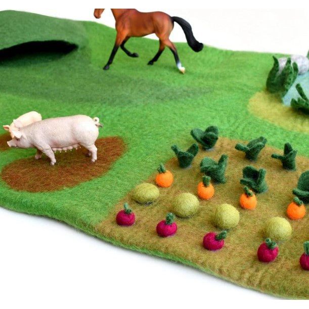 Tara Treasures Farm Play Mat Playscape Felt Toy Tara Treasures