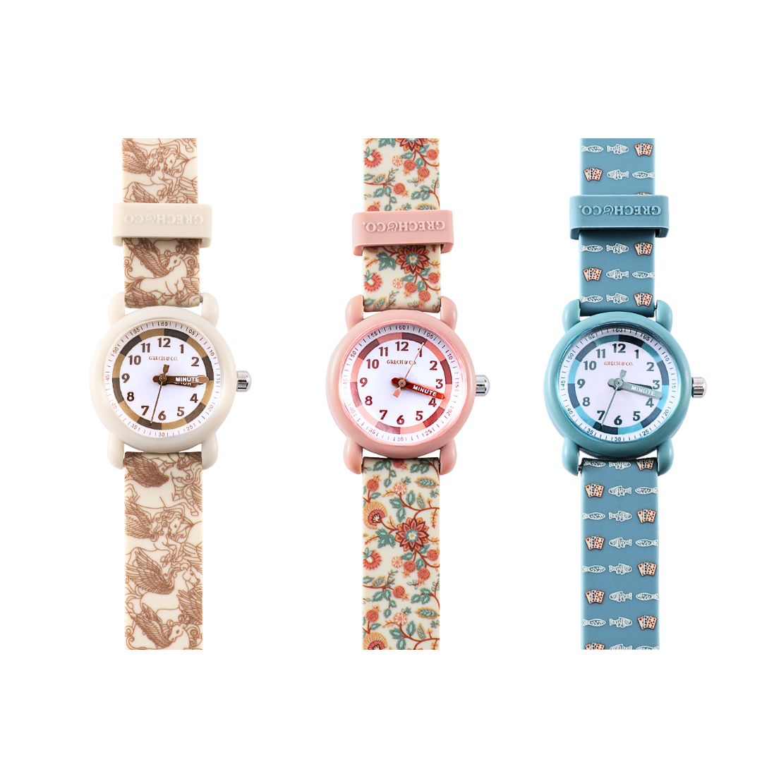 Grech &amp; Co Classic Watch | Silicone + Stainless Steel | Lille Cottage Club: Go Fish Accessory GRECH &amp; CO.