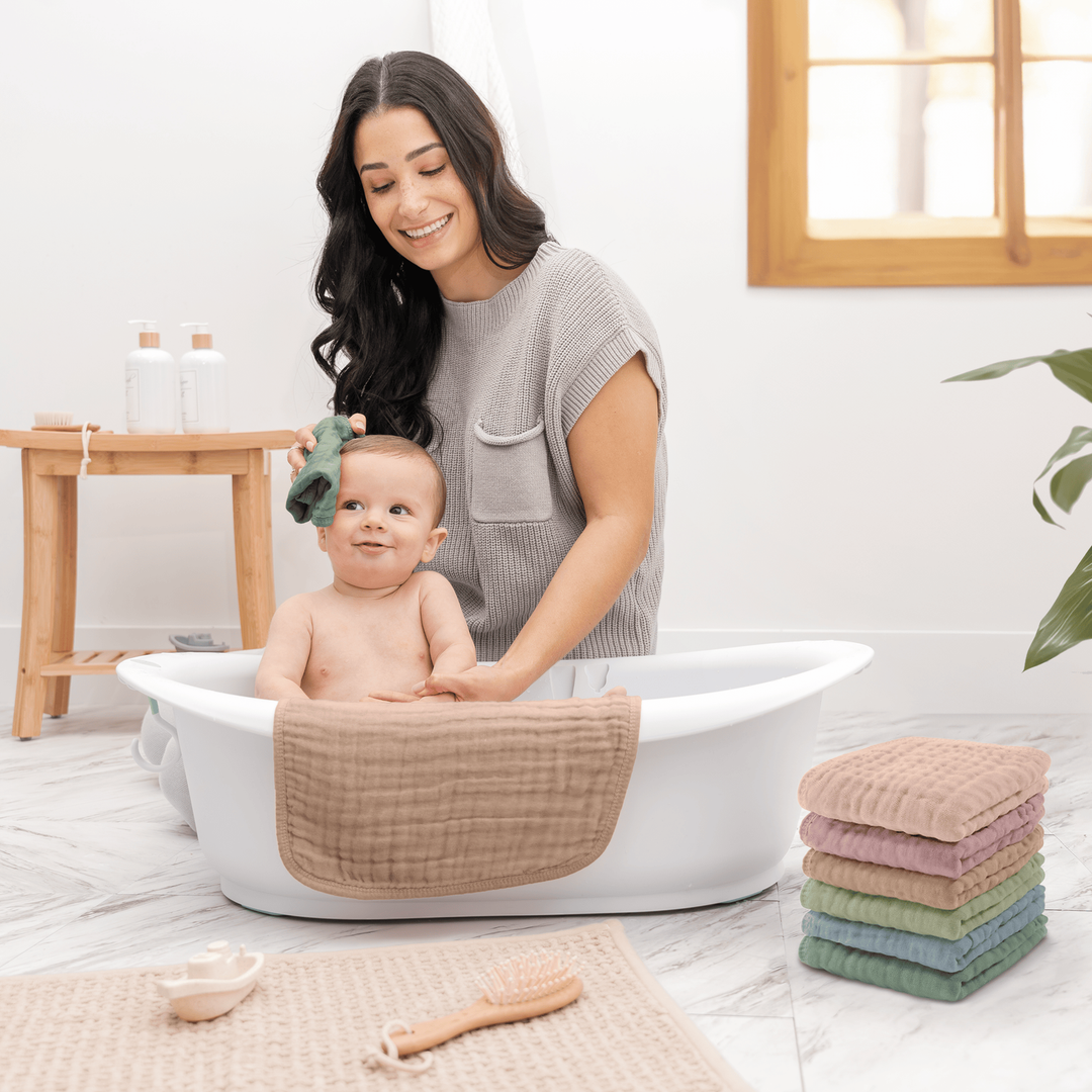 Comfycubs 100% Muslin Cotton Baby Washcloths Multi-Pack Washcloths Comfycubs
