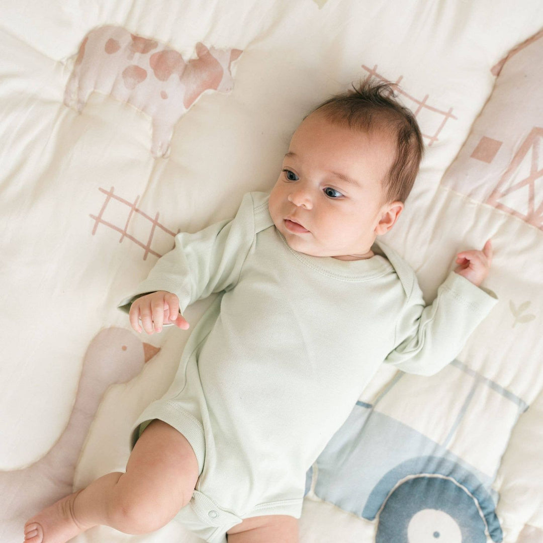 Crane Baby Charlie Farmhouse Quilted Play Mat Baby Toys & Play Mats Crane Baby