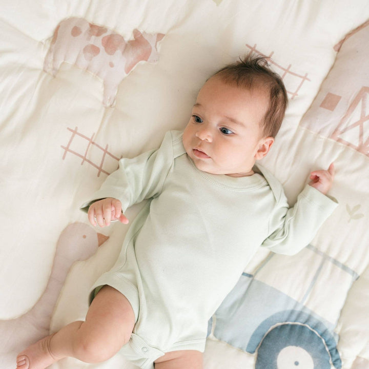 Crane Baby Charlie Farmhouse Quilted Play Mat Baby Toys & Play Mats Crane Baby