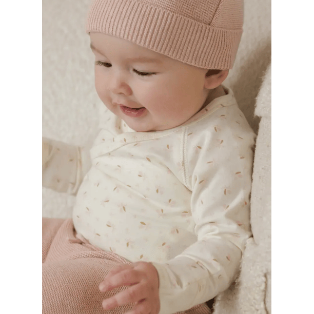 Quincy Mae Essentials Side Snap Bodysuit Fleur Bodysuit Quincy Mae