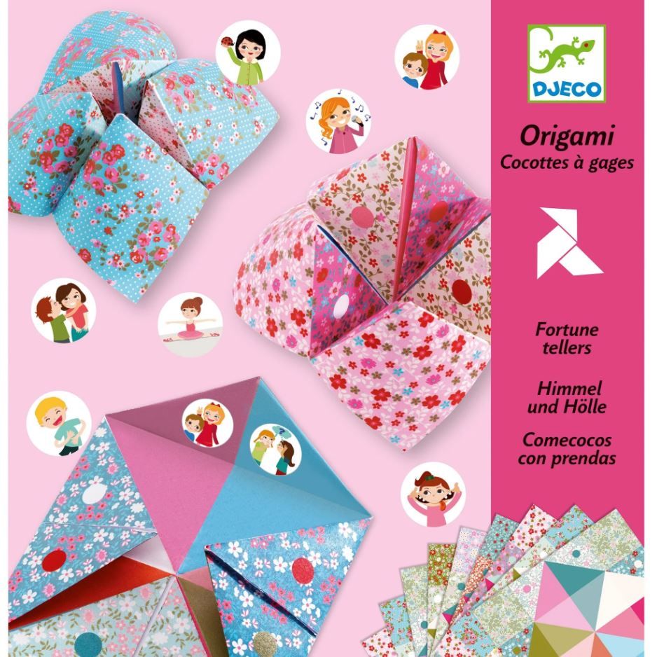 Djeco Flower Fortune Tellers Origami Paper Craft Kit Puzzles & Mazes Djeco