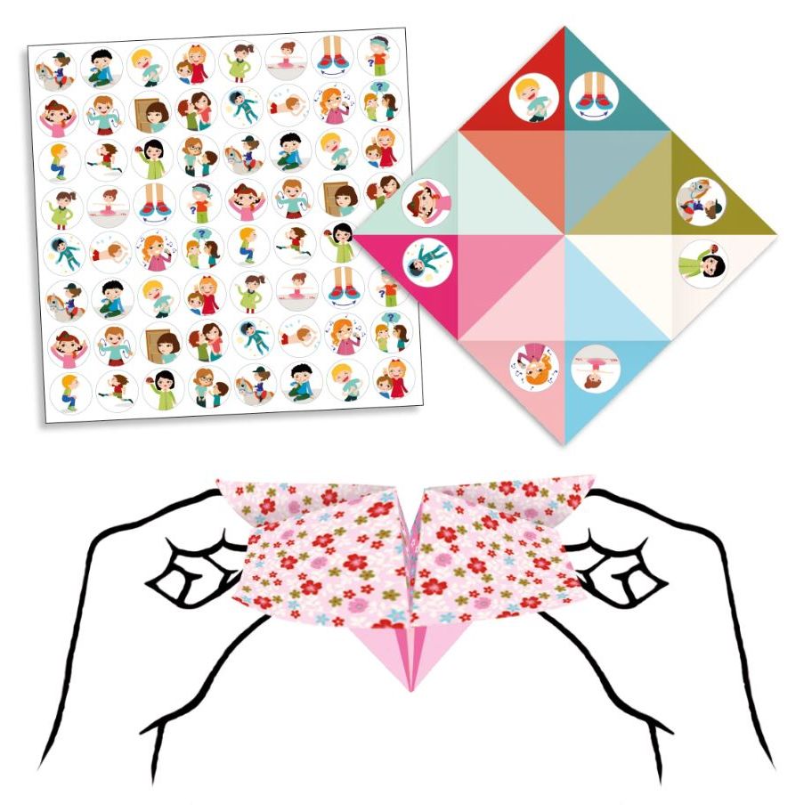 Djeco Flower Fortune Tellers Origami Paper Craft Kit Puzzles & Mazes Djeco