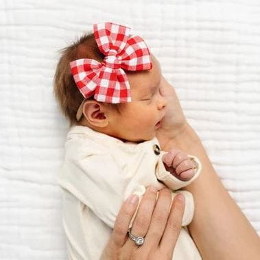 Lou Lou &amp; Company - Adventure Bow - Red Gingham Headband