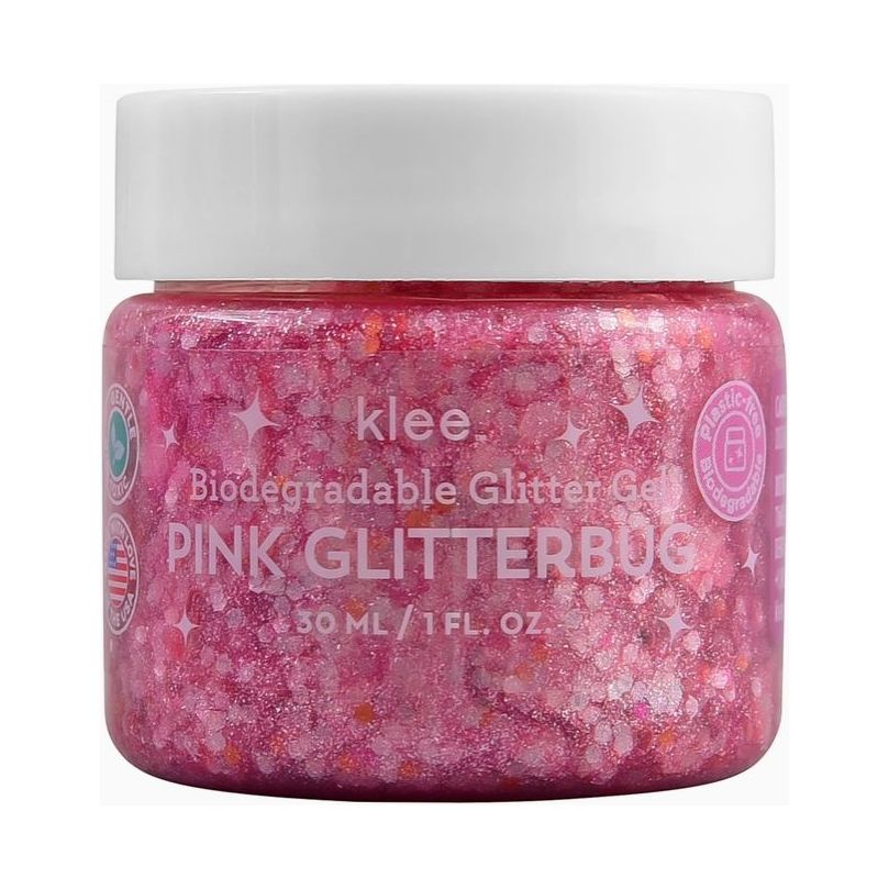Klee Naturals Biodegradable Glitter Gel- Pink Glitterbug Natural Toiletries Klee Naturals   