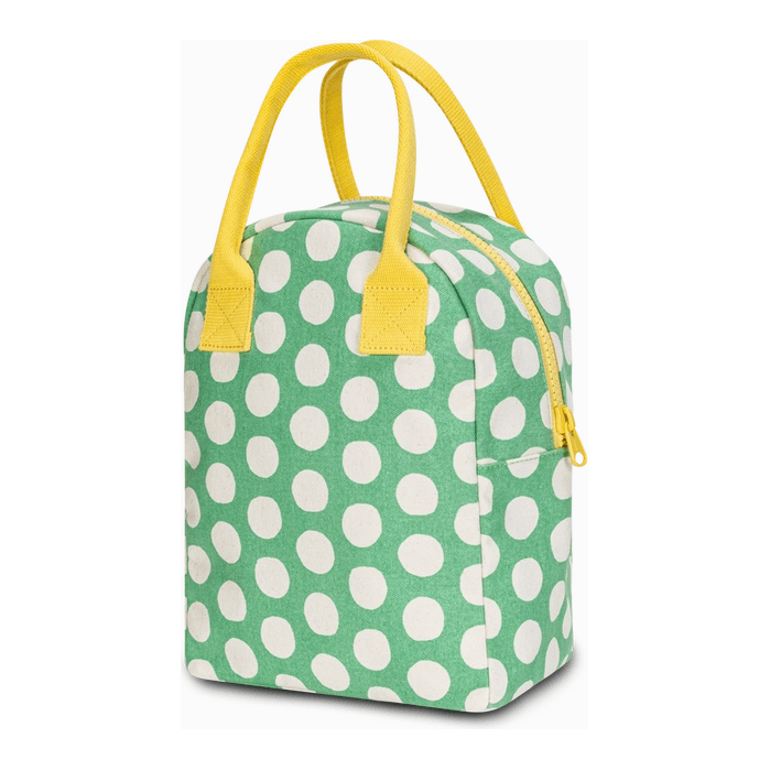 Fluf Zipper Lunch Bag - Dot Green  Fluf   